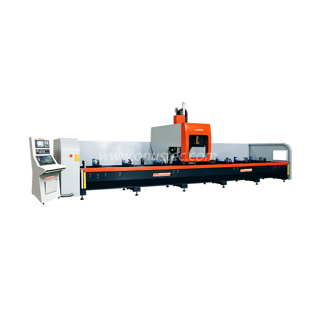 4 ejes Cortina de aluminio Fachada de pared CNC Centro de mecanizado