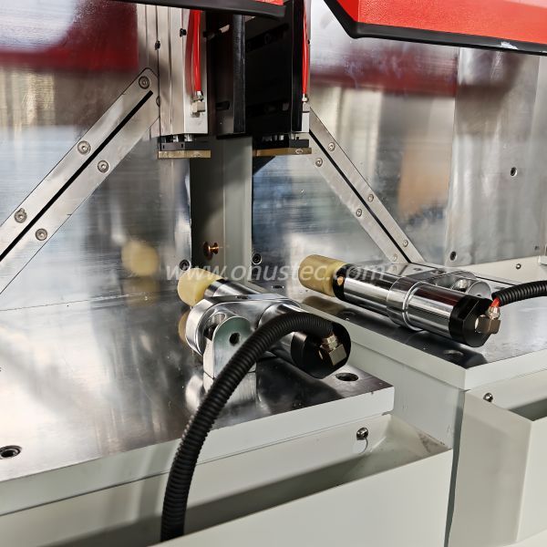 Sierra ingletadora doble CNC de aluminio de alta precisi&oacute;n de 45 grados
